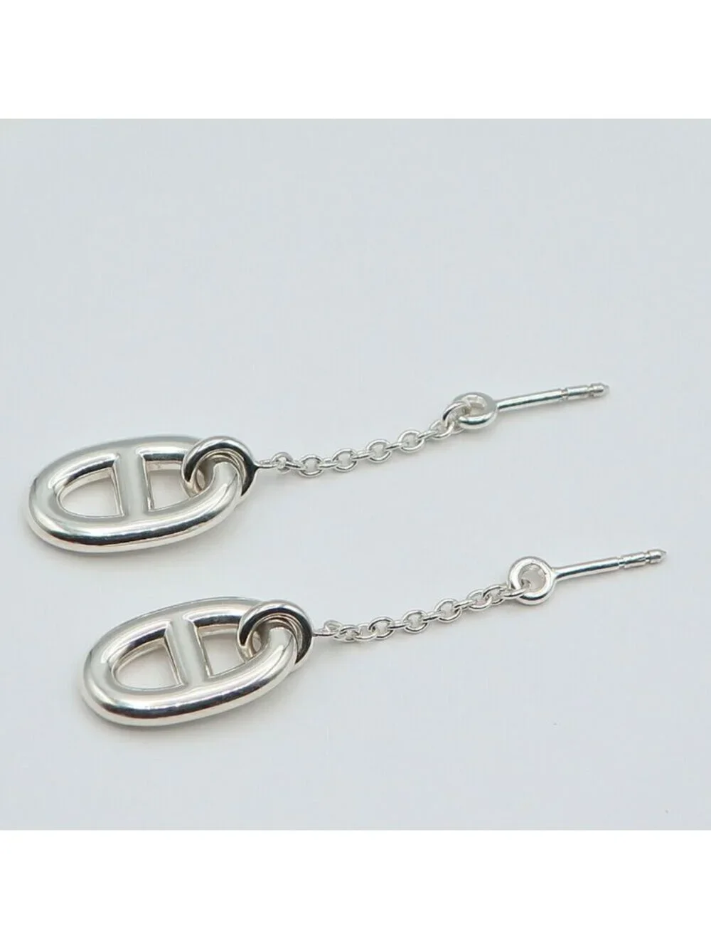Hermes Farandole Chaine D'ancre Silver Pendant Earrings